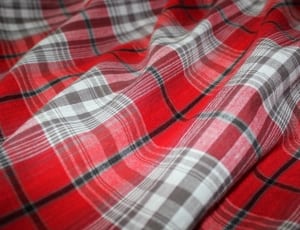 red white and black plaid textile thumbnail