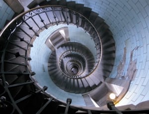gray concrete spiral stairway thumbnail