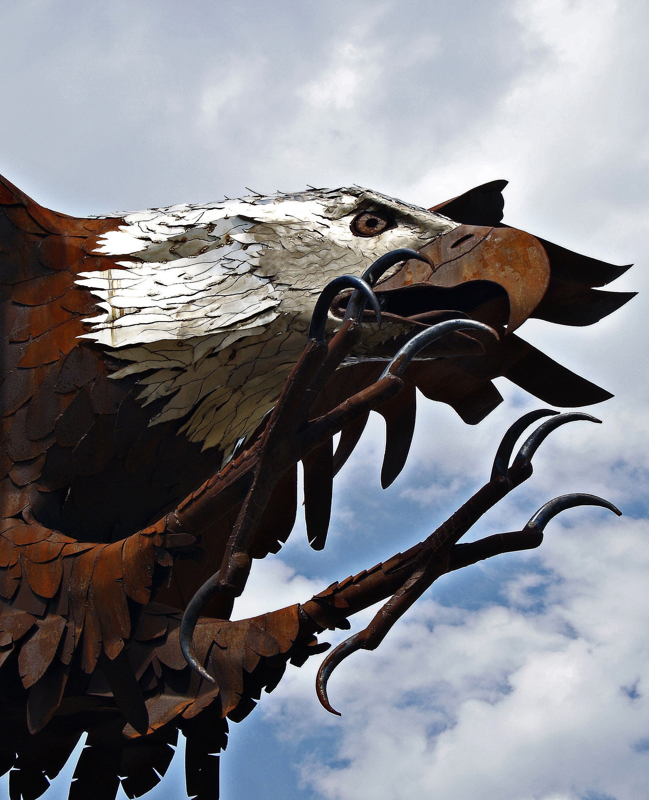 brown eagle statue