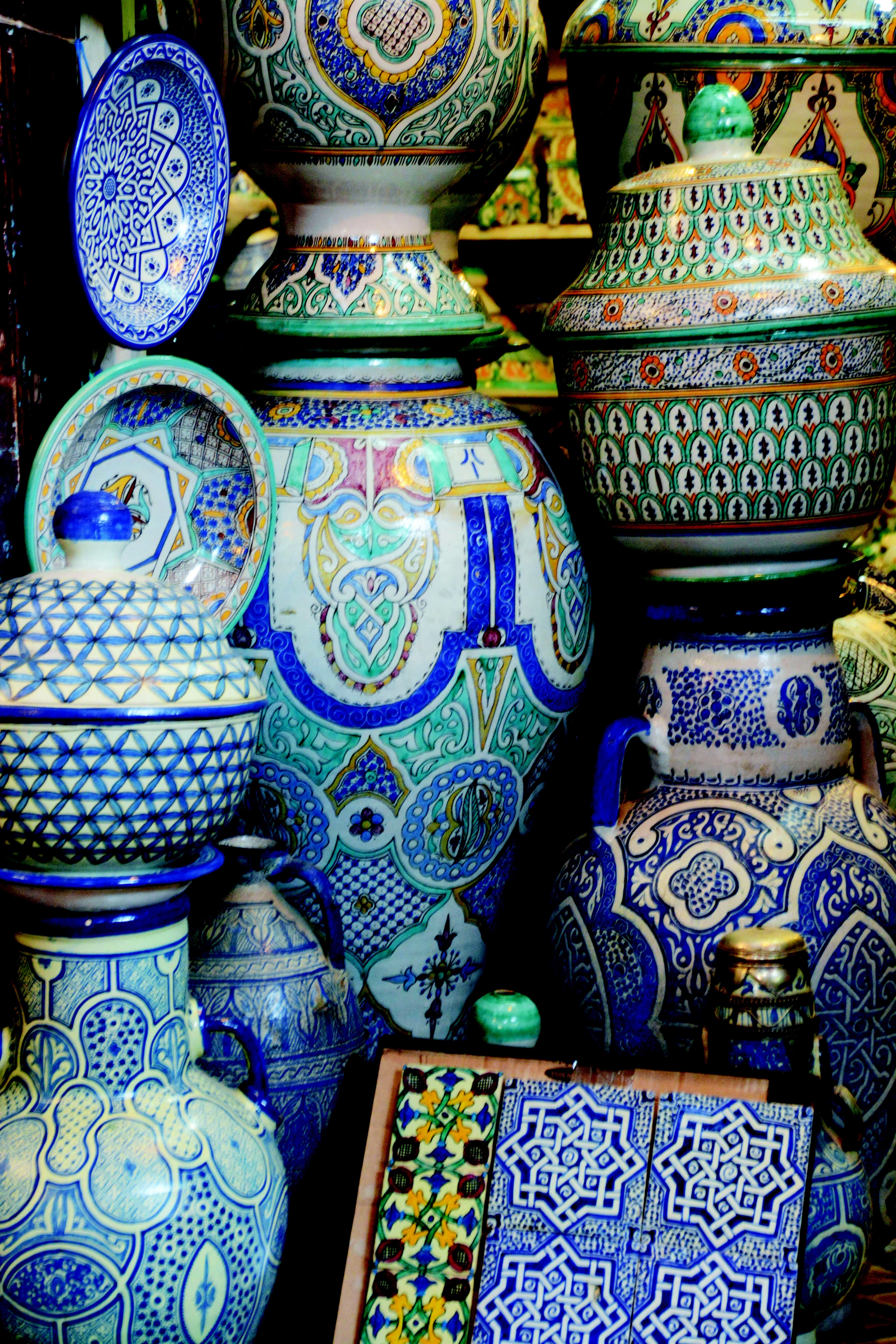 assorted ceramic urns