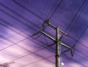 electric post under a purple sky thumbnail