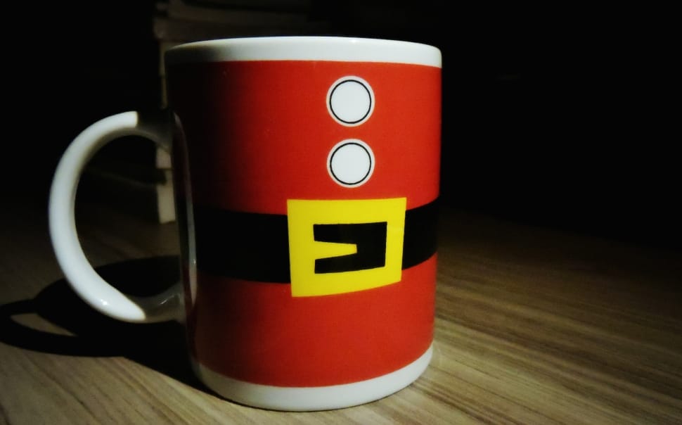 yellow black and red ceramic mug preview