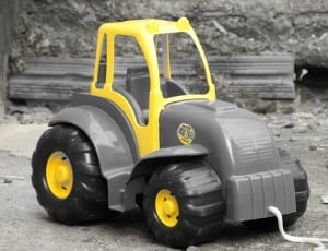 children's yellow and gray truck toy thumbnail