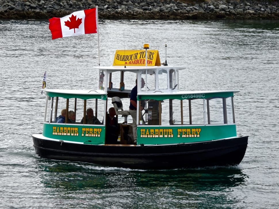 green and black canada flag boat preview