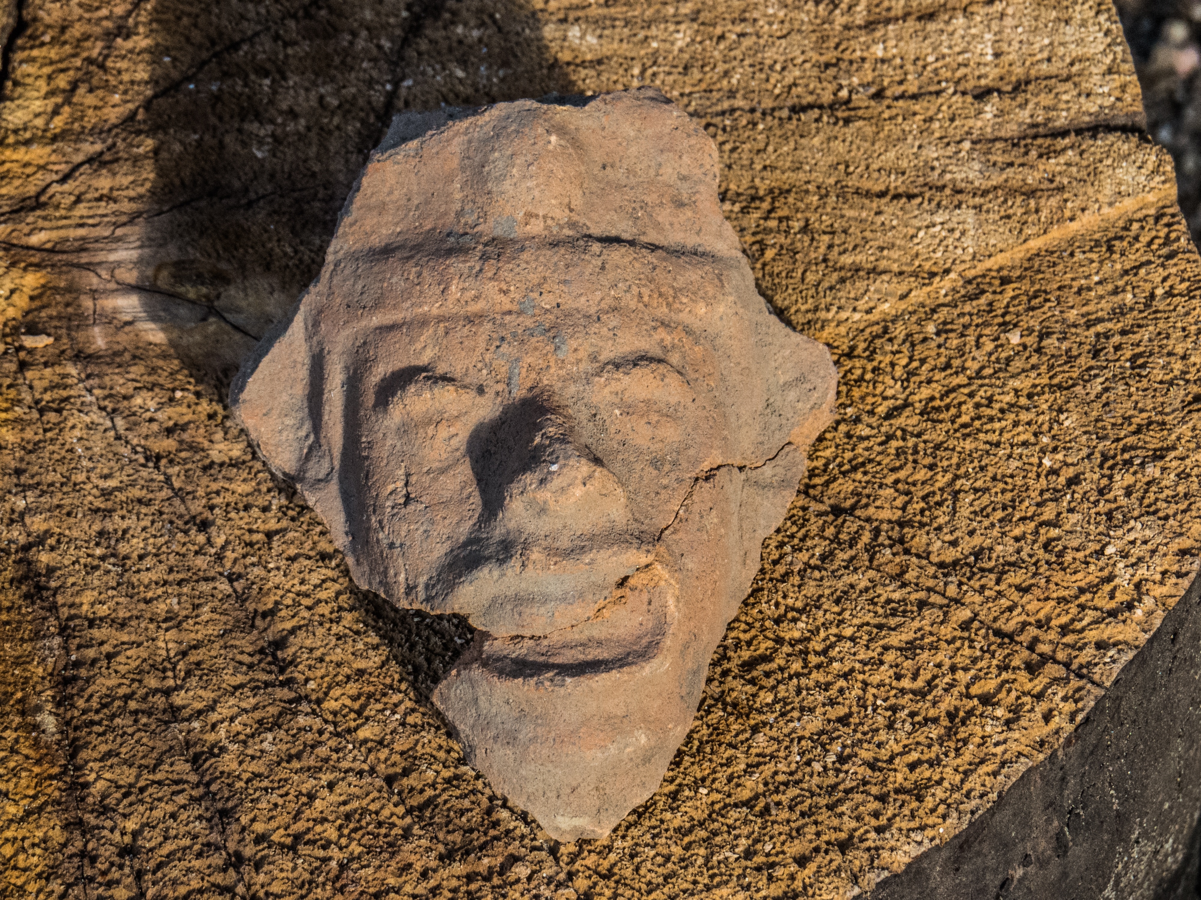 face of man ceramic figure