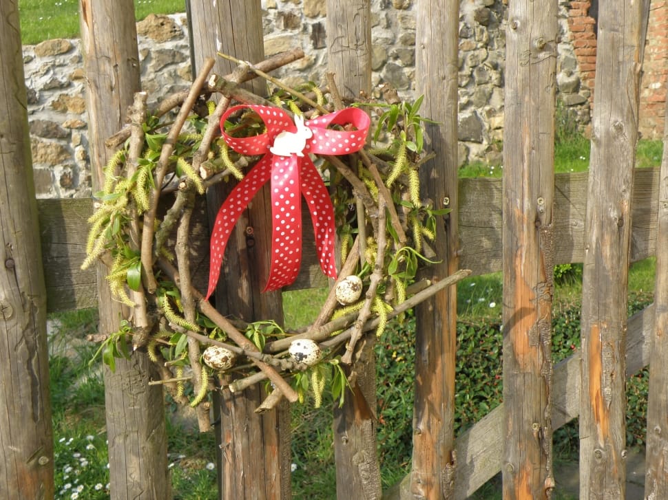 bow accent wood wreath preview