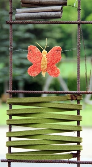 brown steel frame butterfly hanging decor thumbnail