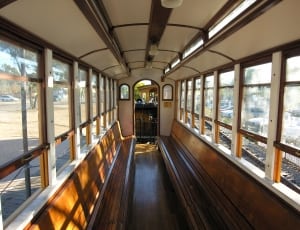 white and brown train interior thumbnail
