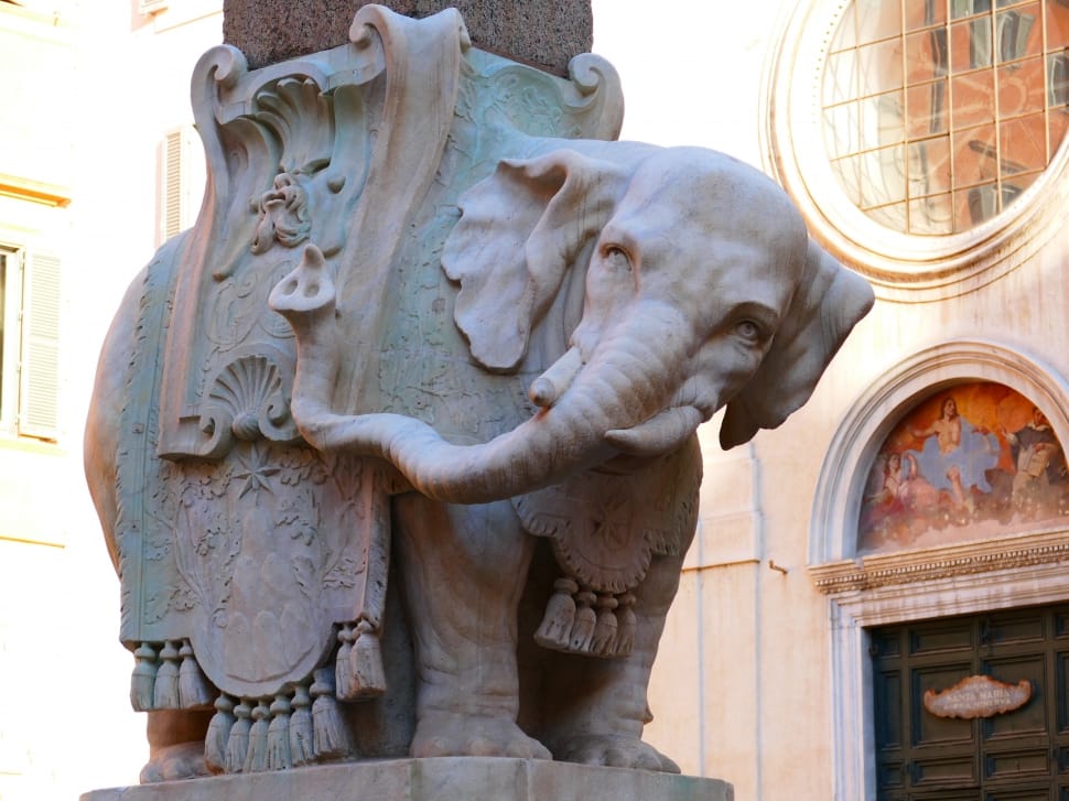 gray elephant statue preview