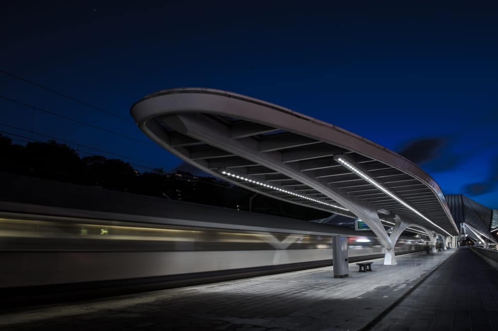time lapse photography of train station preview