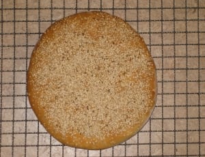 baked bun with sesame seeds thumbnail