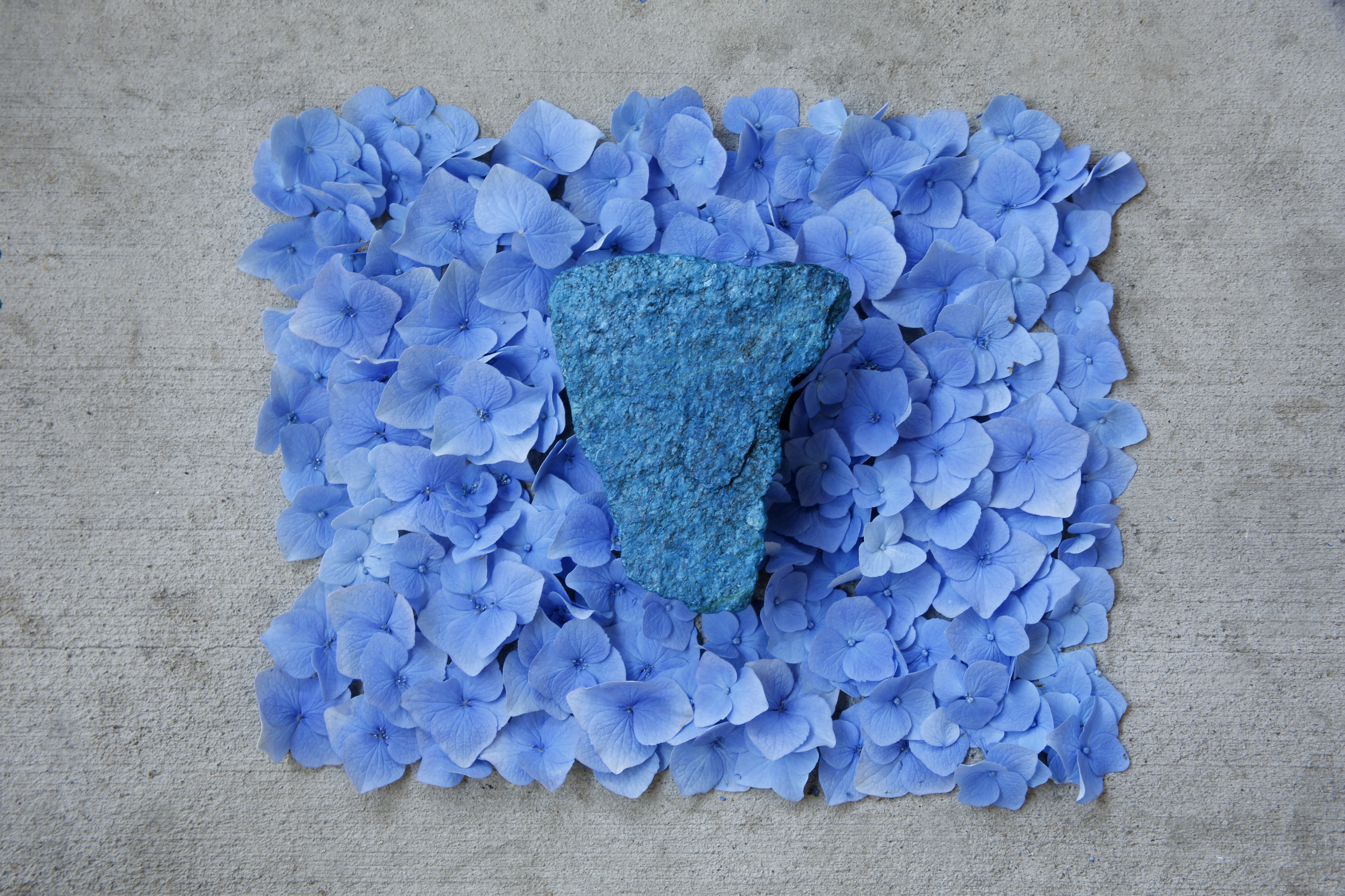 blue flower table decor
