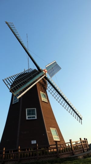 brown and blue windmill thumbnail