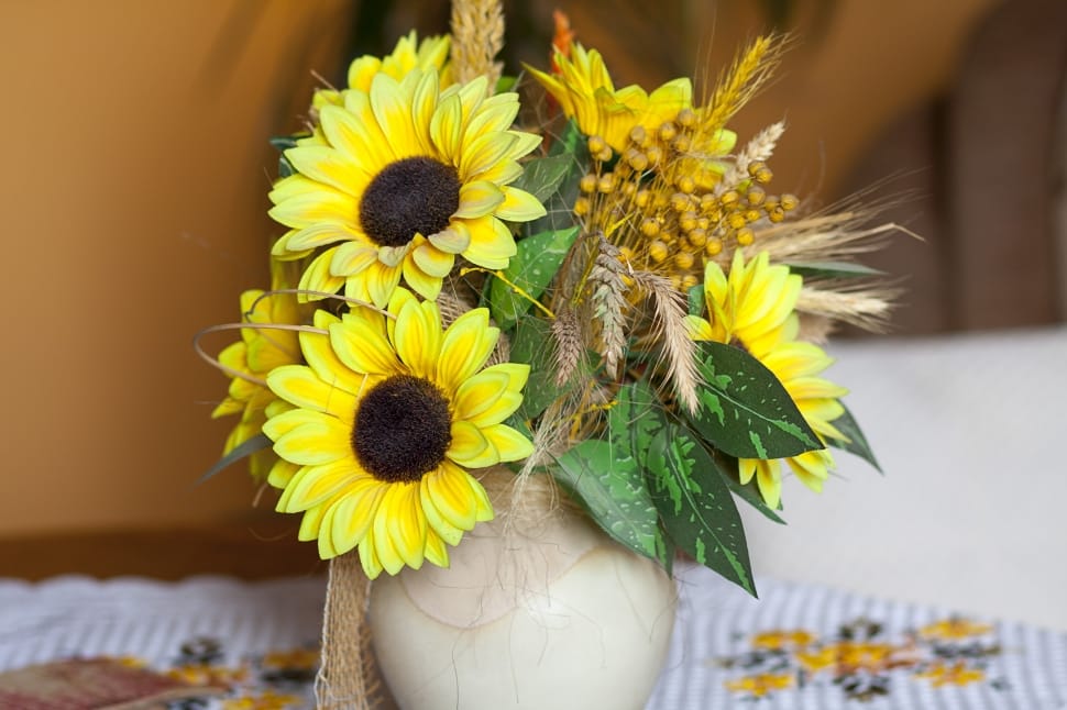Porcelain Vase, Clear, Decoration, flower, yellow preview