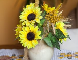 Porcelain Vase, Clear, Decoration, flower, yellow thumbnail