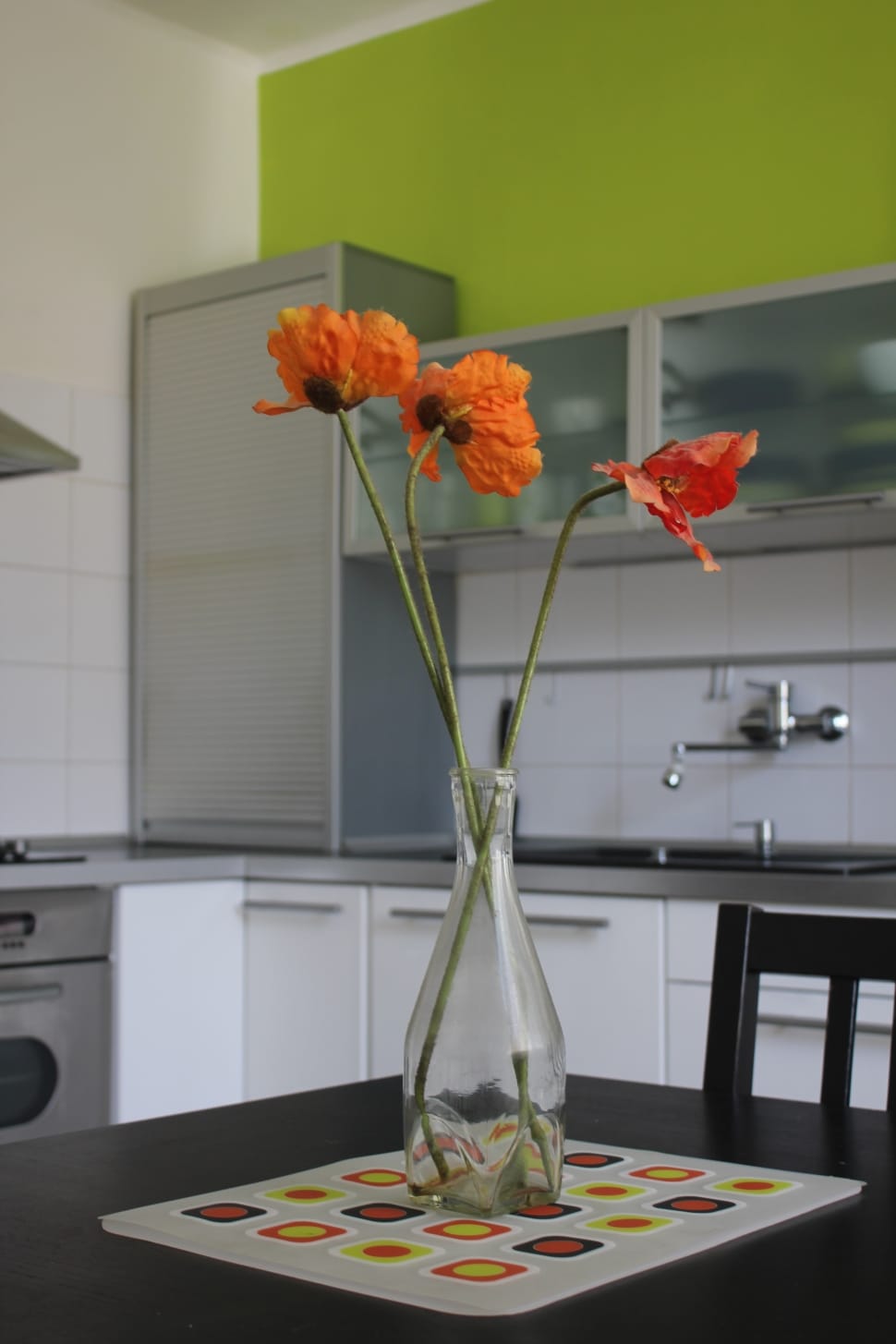 orange petal flower dining table centerpiece preview