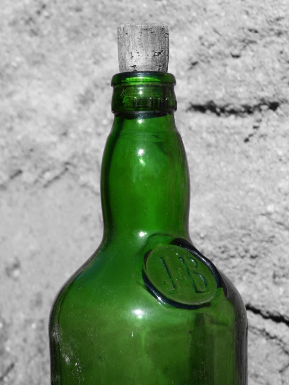 green j&b glass bottle preview