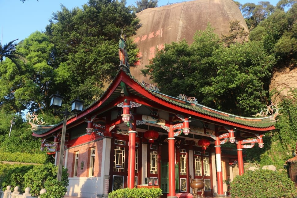 photo of Asian icon house and mountain rock preview