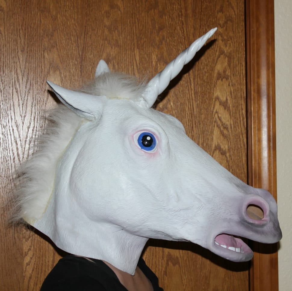 white unicorn mask preview