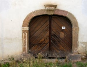 brown wooden arc door thumbnail