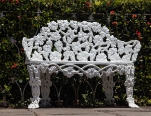 white floral steel bench thumbnail