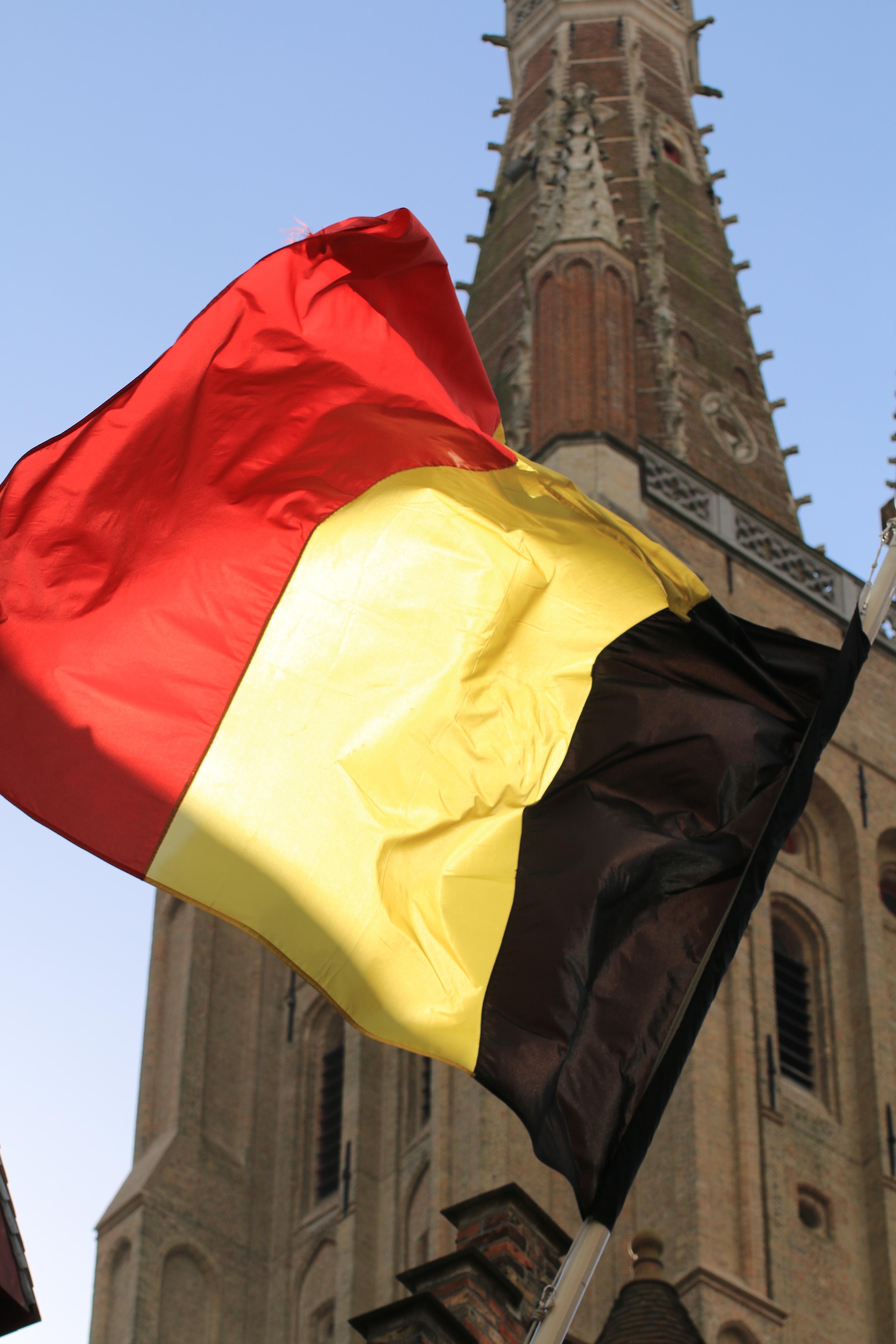 red yellow and black belguim flag