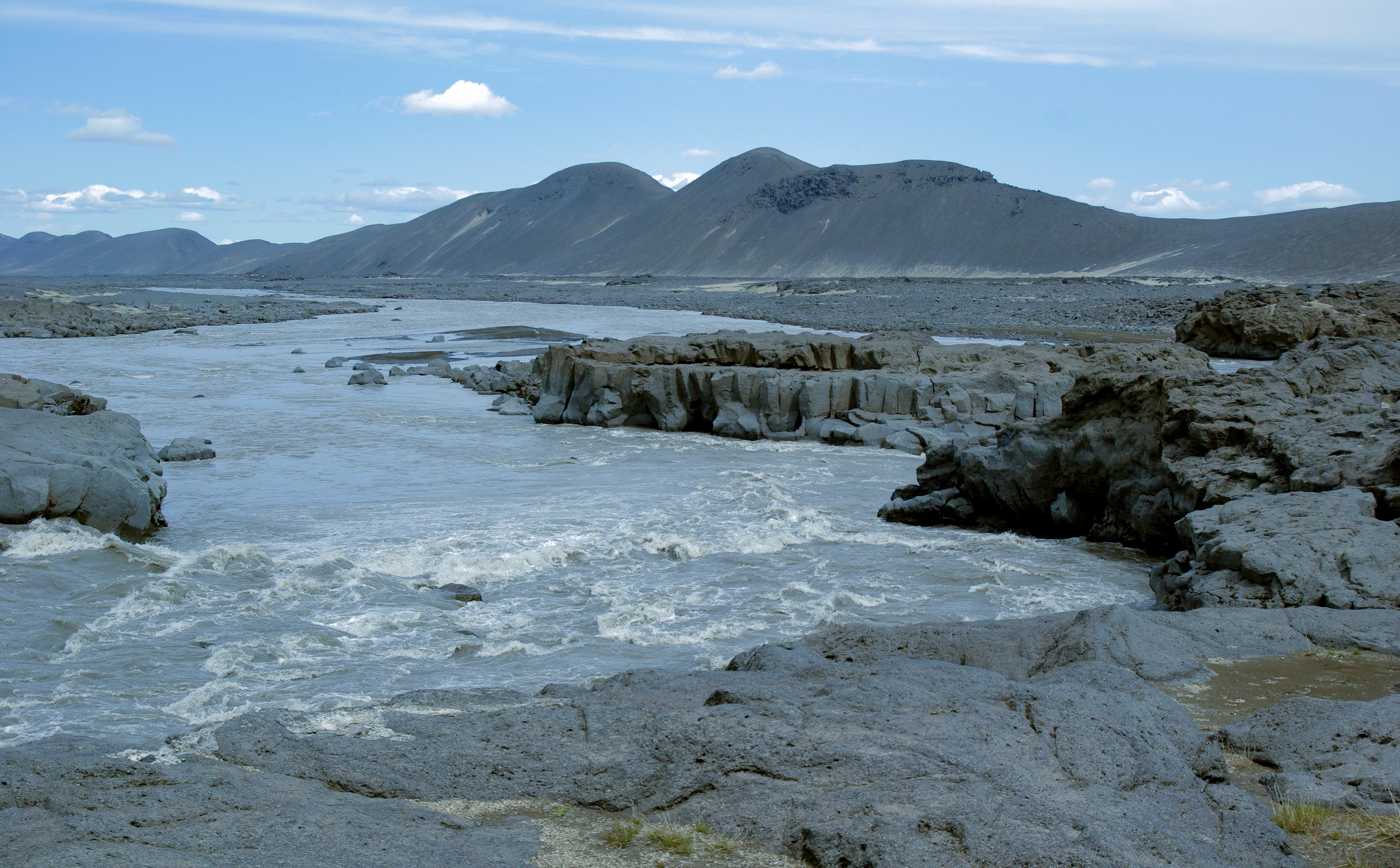 Iceland, Torrent, Erosion, Current, nature, landscape