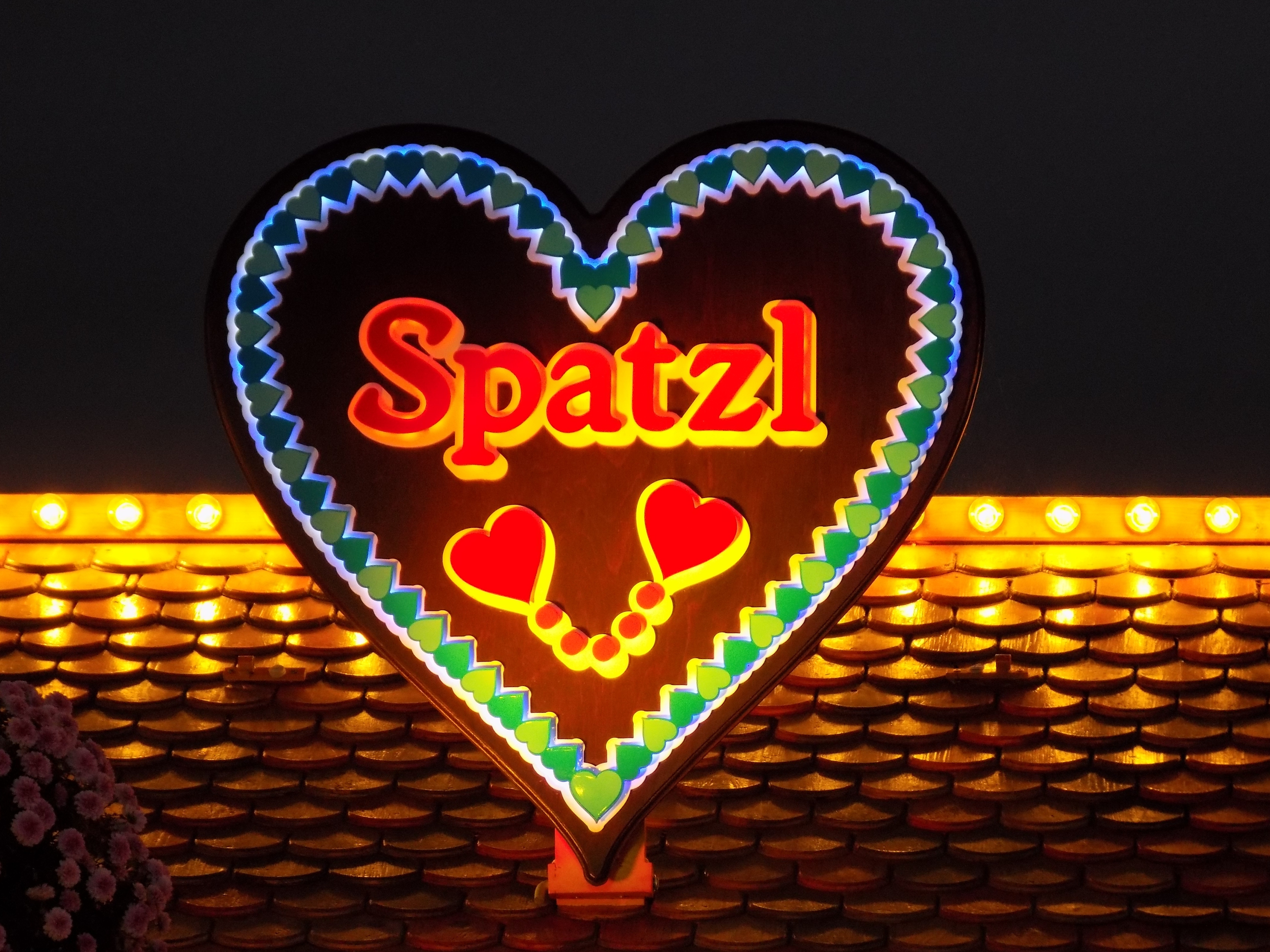 spatzl heart shape sign