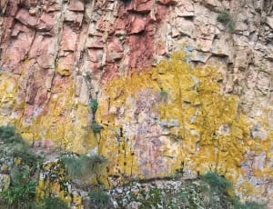 yellow gray and red rock wall thumbnail