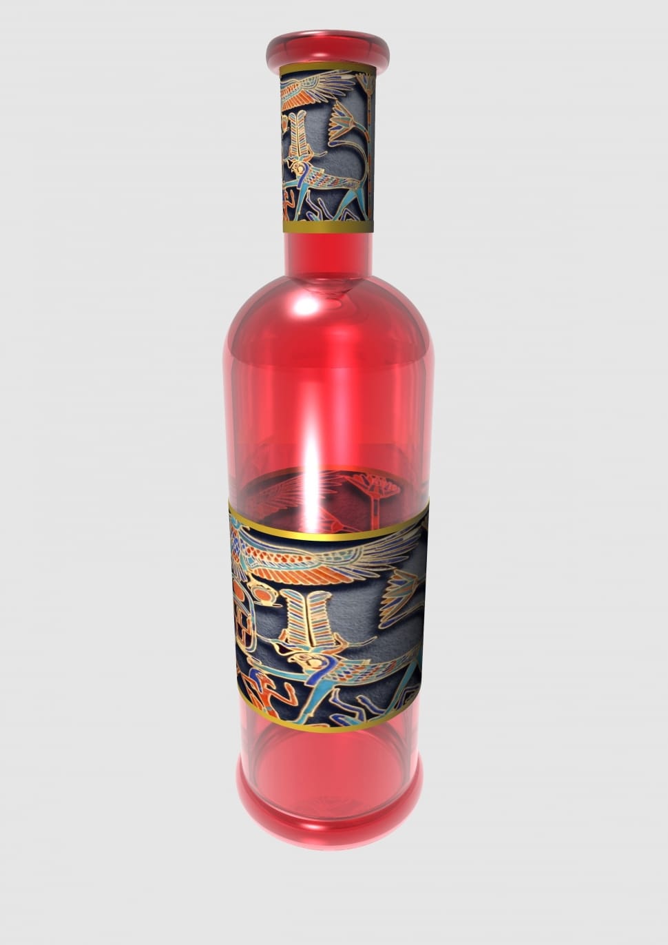 red blue and orange glass bottle preview