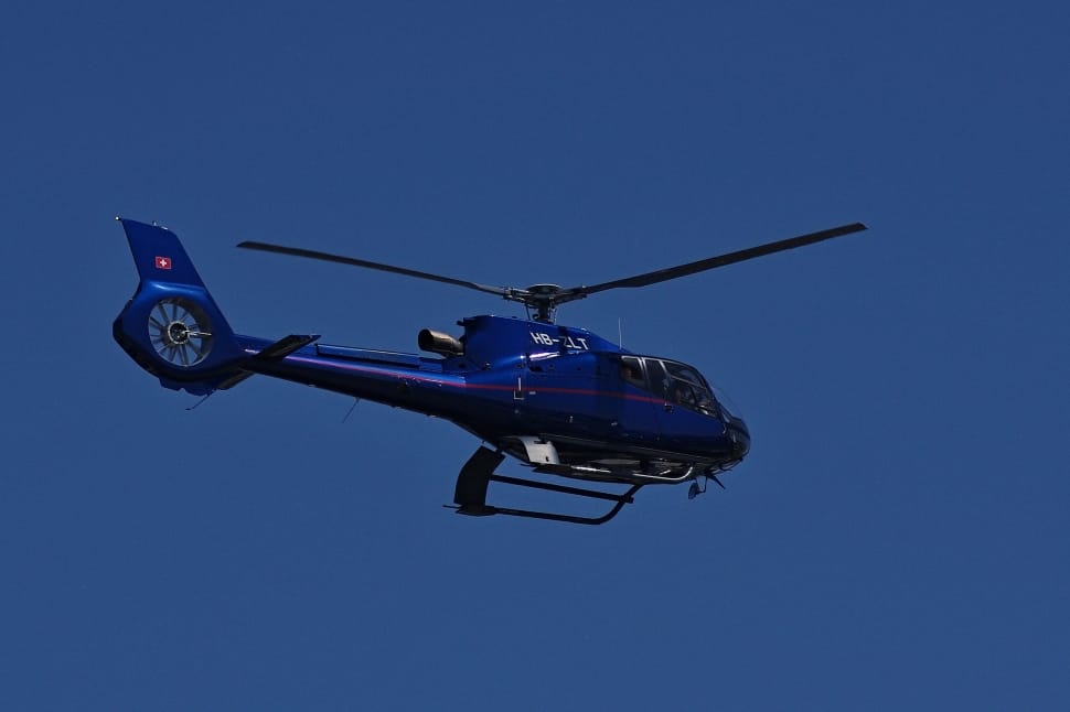 blue and black helicopter preview
