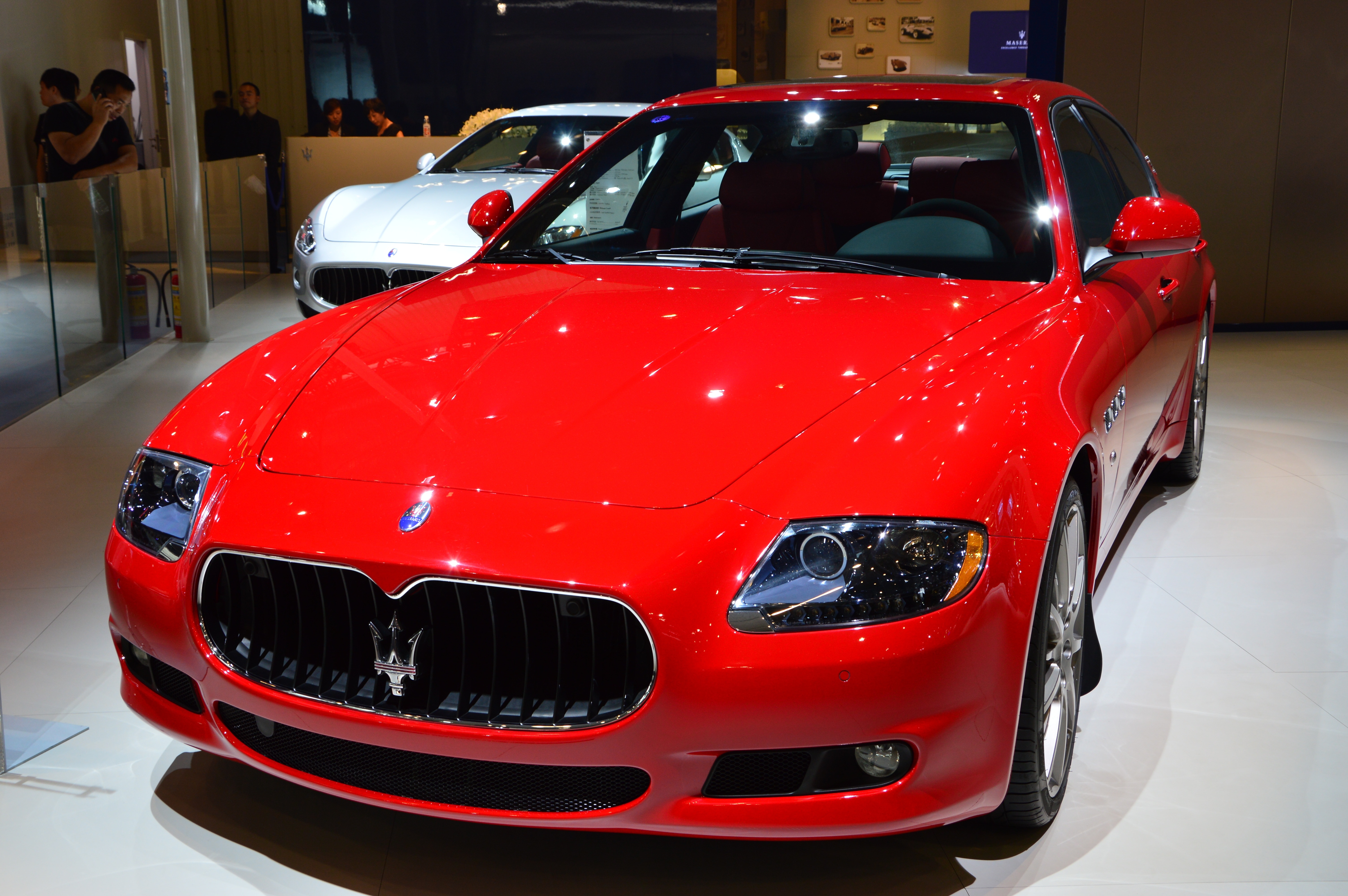 red Maserati car