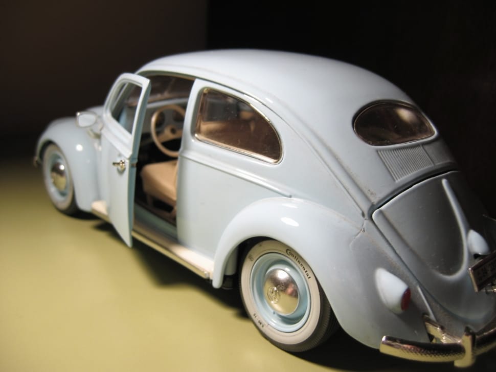 gray beetle car diecast model preview
