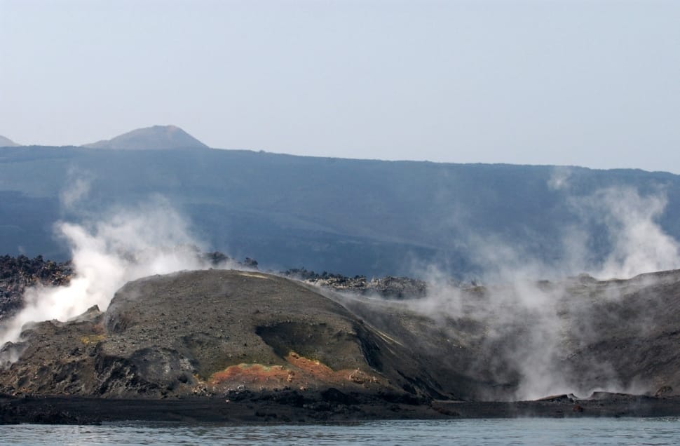 lava melting near seashore preview