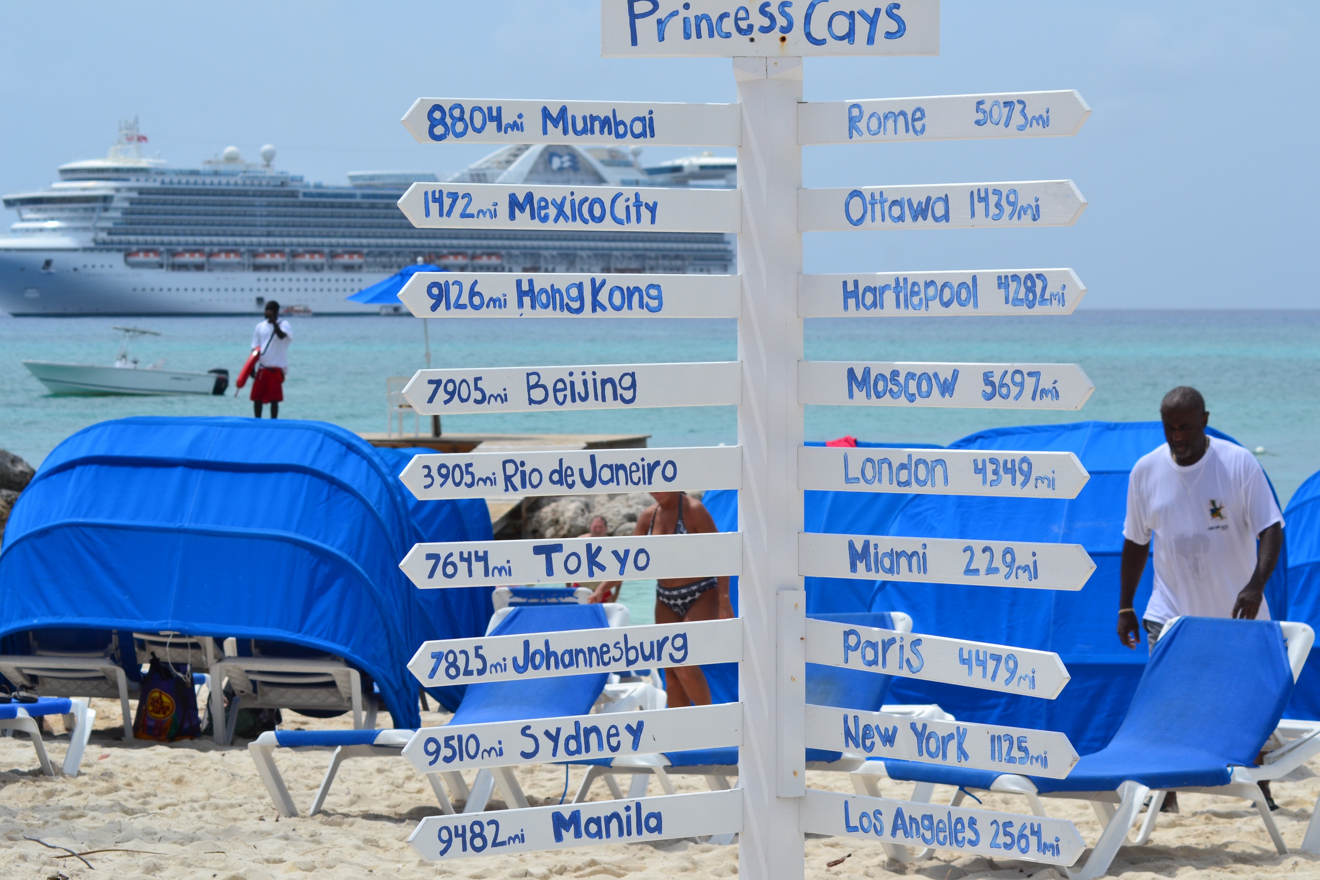 white princess cays post signage