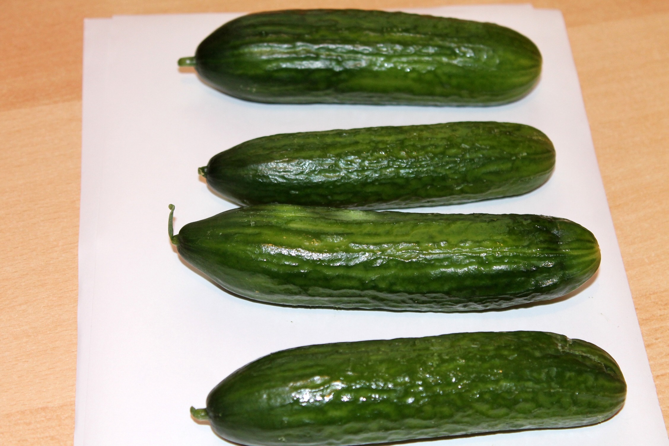 four zucchinies