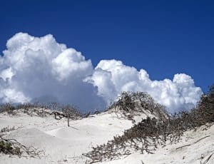 white sand and blue sky during daytime thumbnail