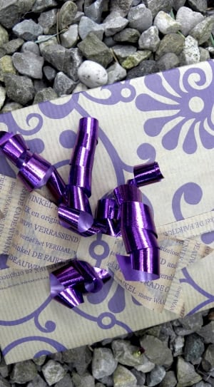 purple lace and cardboard box thumbnail