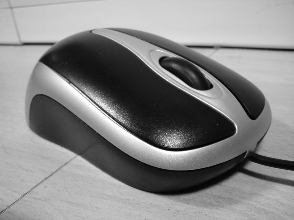 gray and black corded mouse preview