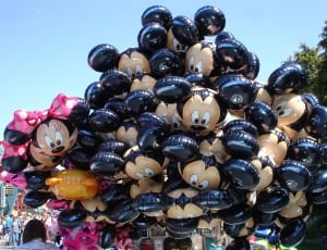 minnie and mickey mouse head balloon thumbnail