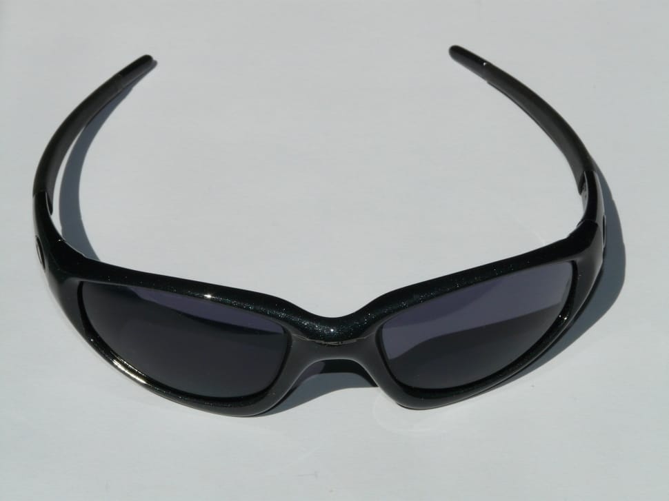 black framed sunglasses preview