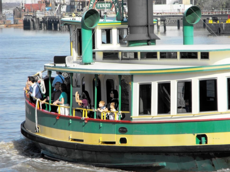white yellow and green steam boat preview