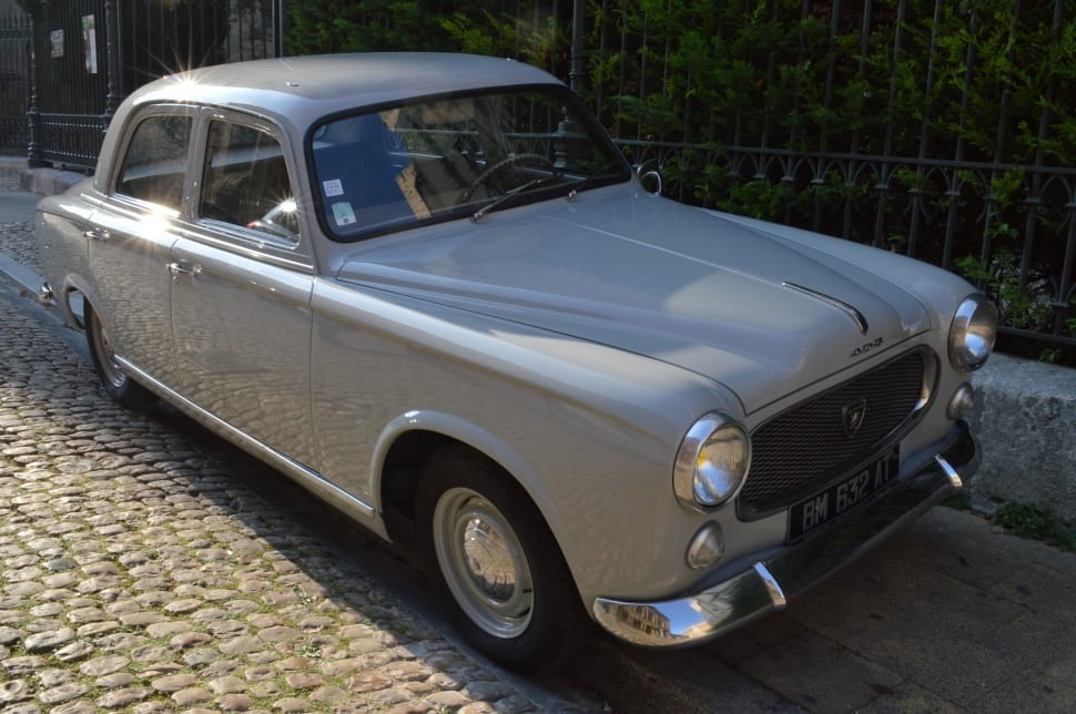 silver vintage sedan preview