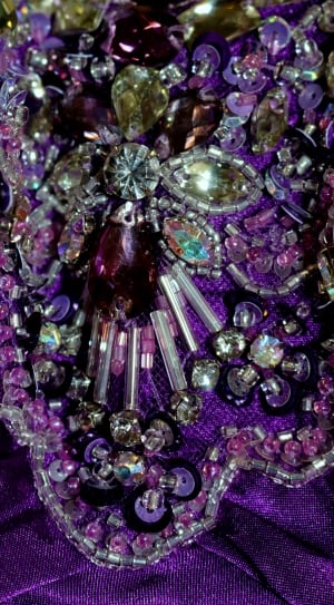purple and clear beaded accessories thumbnail