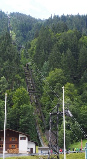 green trees and cable car mountain photo thumbnail