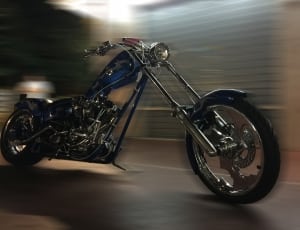 blue chopper motorcycle thumbnail