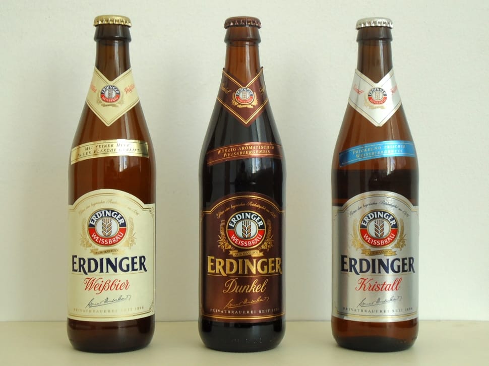 three erdinger bottles preview