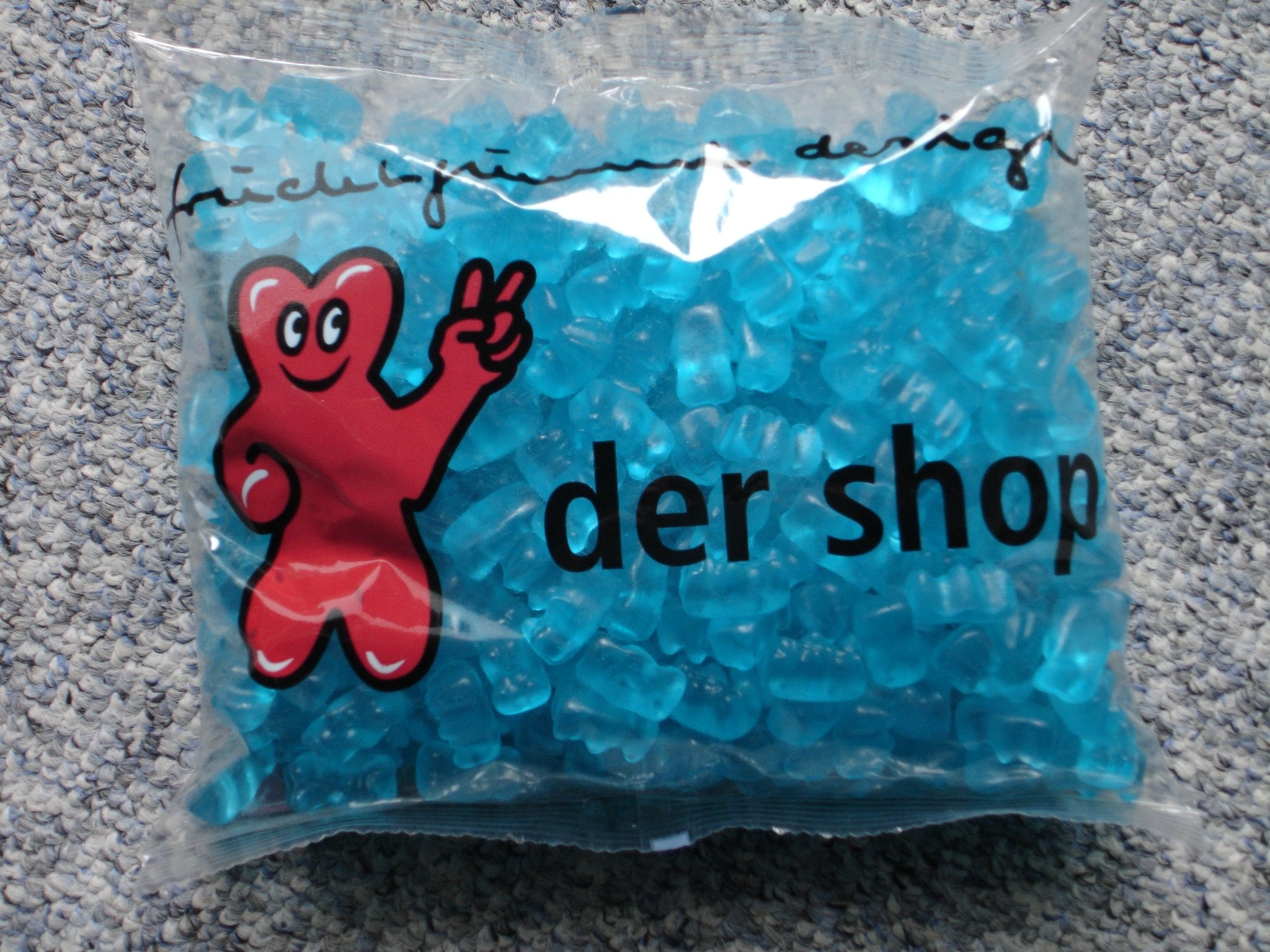 blue beads in plastic pack