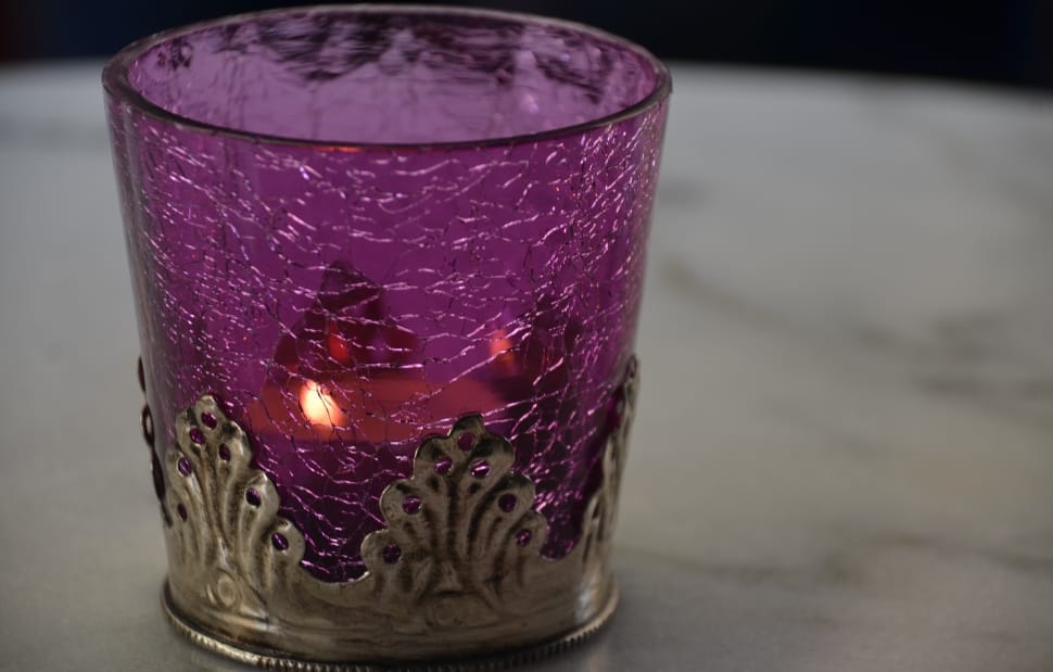 purple and gray candle holder preview
