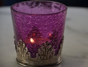 purple and gray candle holder thumbnail